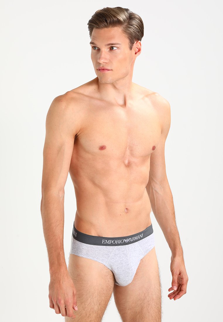 Emporio Armani 2 PACK - Slip - navy blue/heather gray/blu scuro - Zalando.it