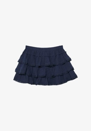 Stradivarius, RUFFLED CRINKLE SKORT - Suknja A kroja - dark blue
