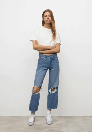 BROKEN - Jean flare - middenblauw