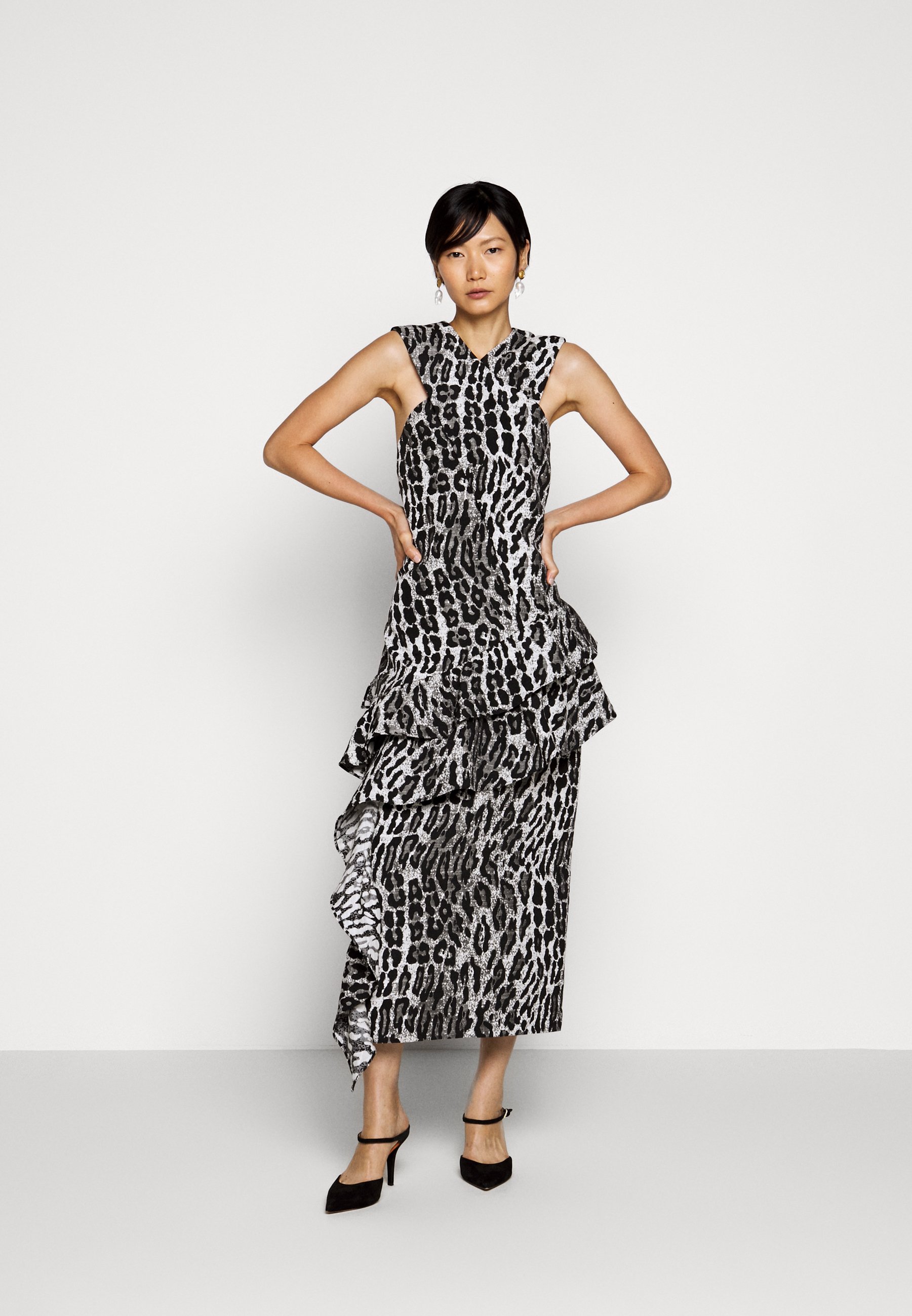dark gray cocktail dress