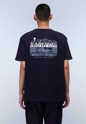 Print T-shirt - blu marine