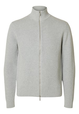 Selected, SLHDANE FULL ZIP - Gilet - light grey melange