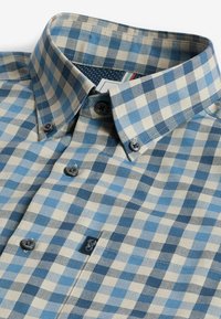 Next EASY OXFORD - Camicia - blue charcoal grey marl gingham