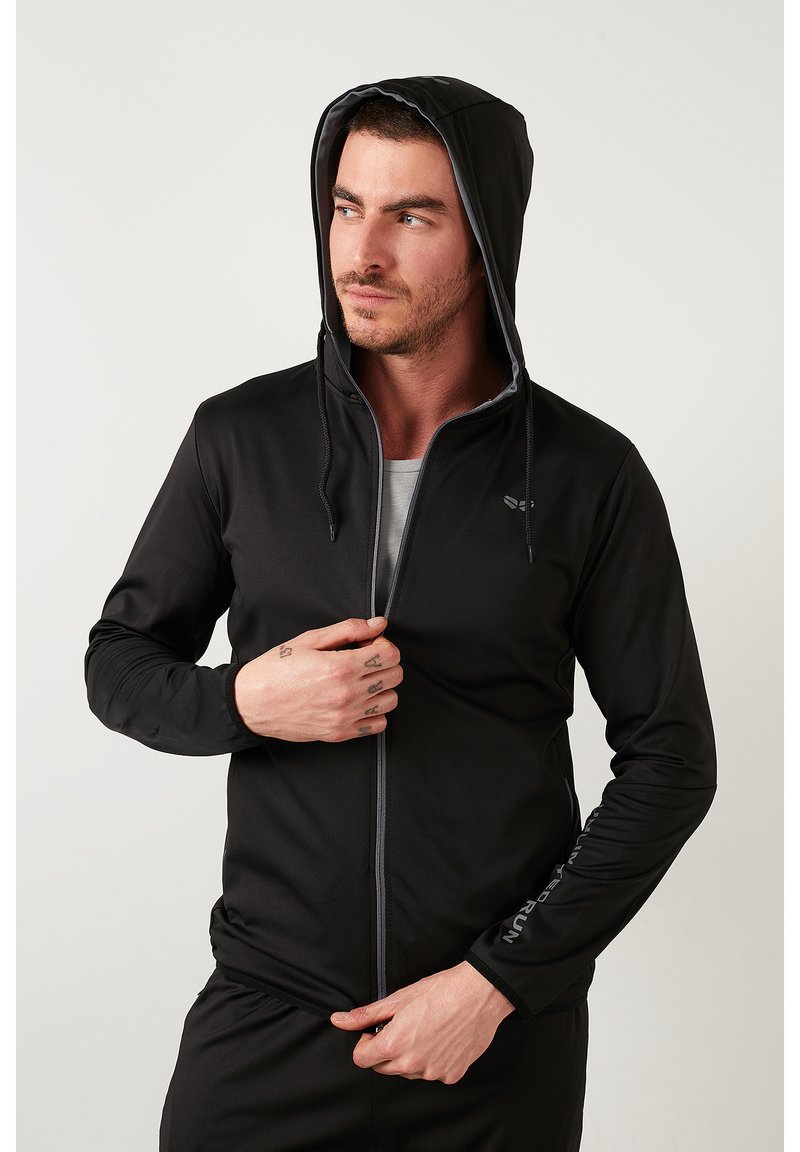 Herren Trainingsanzüge | Buratti BURATTI SLIM FIT HOODED SCUBA FABRIC TRACKSUIT MEN'S TRACKSUIT Trainingsanzug black/schwarz - Herren Trainingsanzüge | Buratti BURATTI SLIM FIT HOODED SCUBA FABRIC TRACKSUIT MEN'S TRACKSUIT Trainingsanzug black/schwarz -