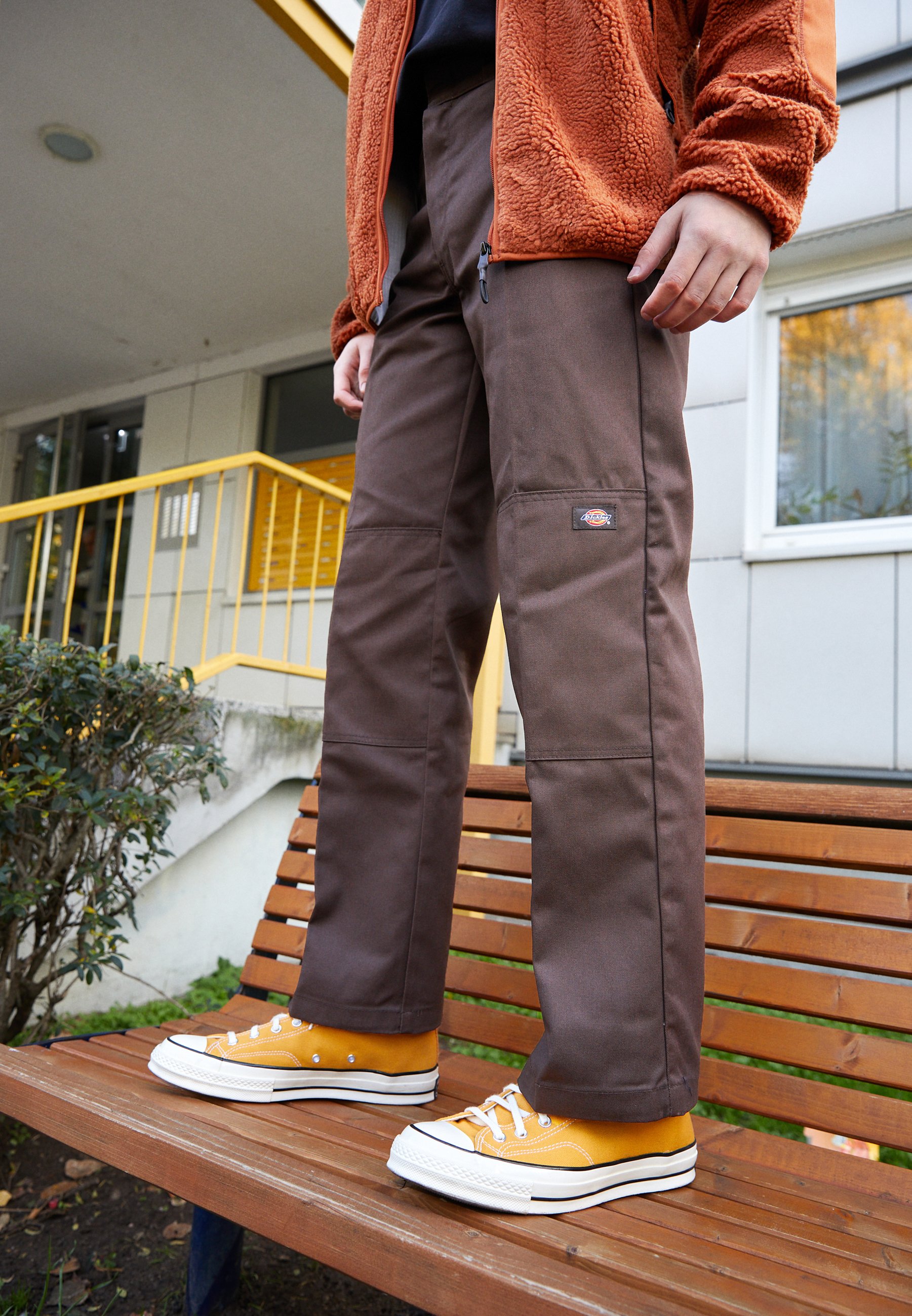 Dickies DOUBLE KNEE - Stoffhose - dark brown/dunkelbraun - Zalando.de