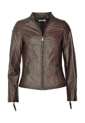 WATER - Lederjacke - dark brown
