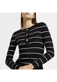River Island Strickpullover - black