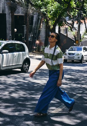 ARCHER - Wide leg - medium blue