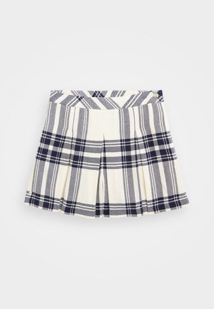 Polo Ralph Lauren PLAID PLEATED COTTON TWILL CULOTTE SHORT - Shorts - cream/navy
