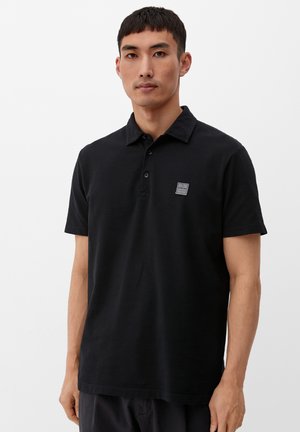 s.Oliver, MIT FLAMM STRUKTUR - Poloshirt - schwarz