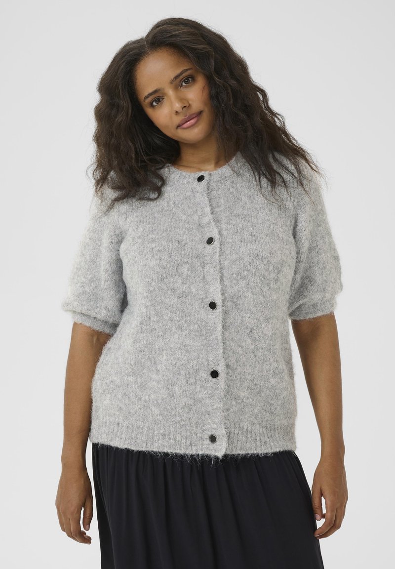 Kaffe Curve EMILIA - Strickjacke - grey melange