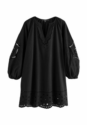 Next TALL FIT - LONG SLEEVE BRODERIE SUMMER - Rochie de zi - black
