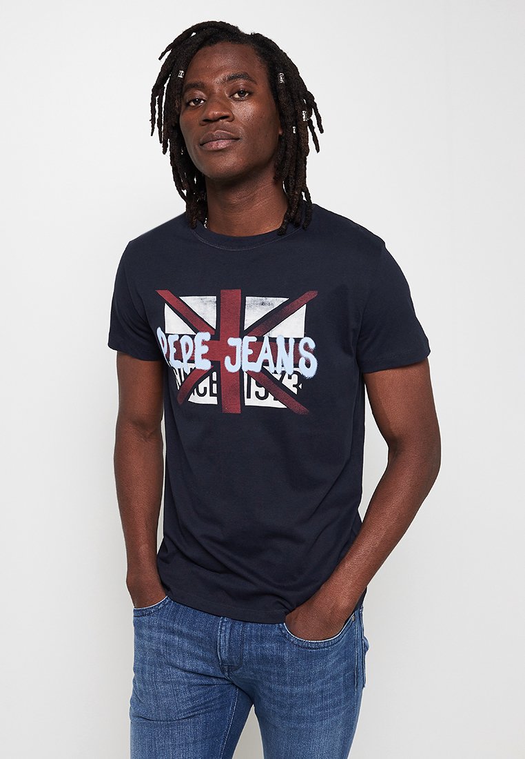 Pepe Jeans T-shirt print donkerblauw