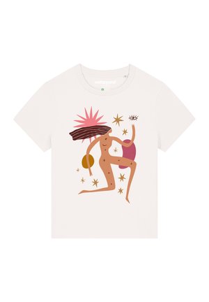 watapparel, LOVE AND FLEX - T-shirt print - off white