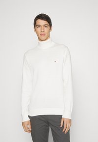 Tommy Hilfiger PIMA ROLL NECK - Strikkegenser - ancient white