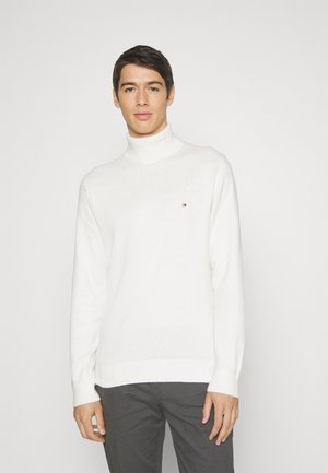 Tommy Hilfiger PIMA ORG CTN CASHMERE ROLL NECK - Maglione - ancient white