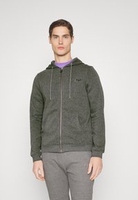 BALR. Q-SERIES STRAIGHT ZIPPED HOODIE - Tröja med dragkedja - grey