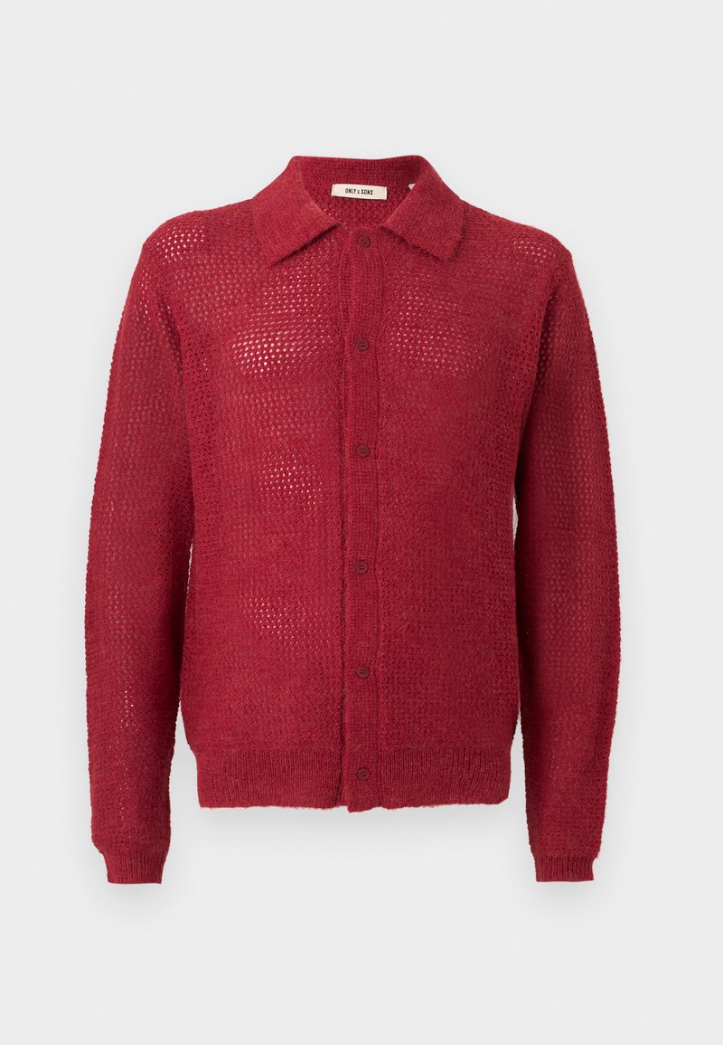 Only & Sons Vest bordeauxrood
