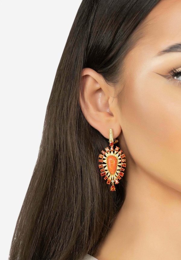ANTONELLA FIRE OPAL DROP - Earrings - orange