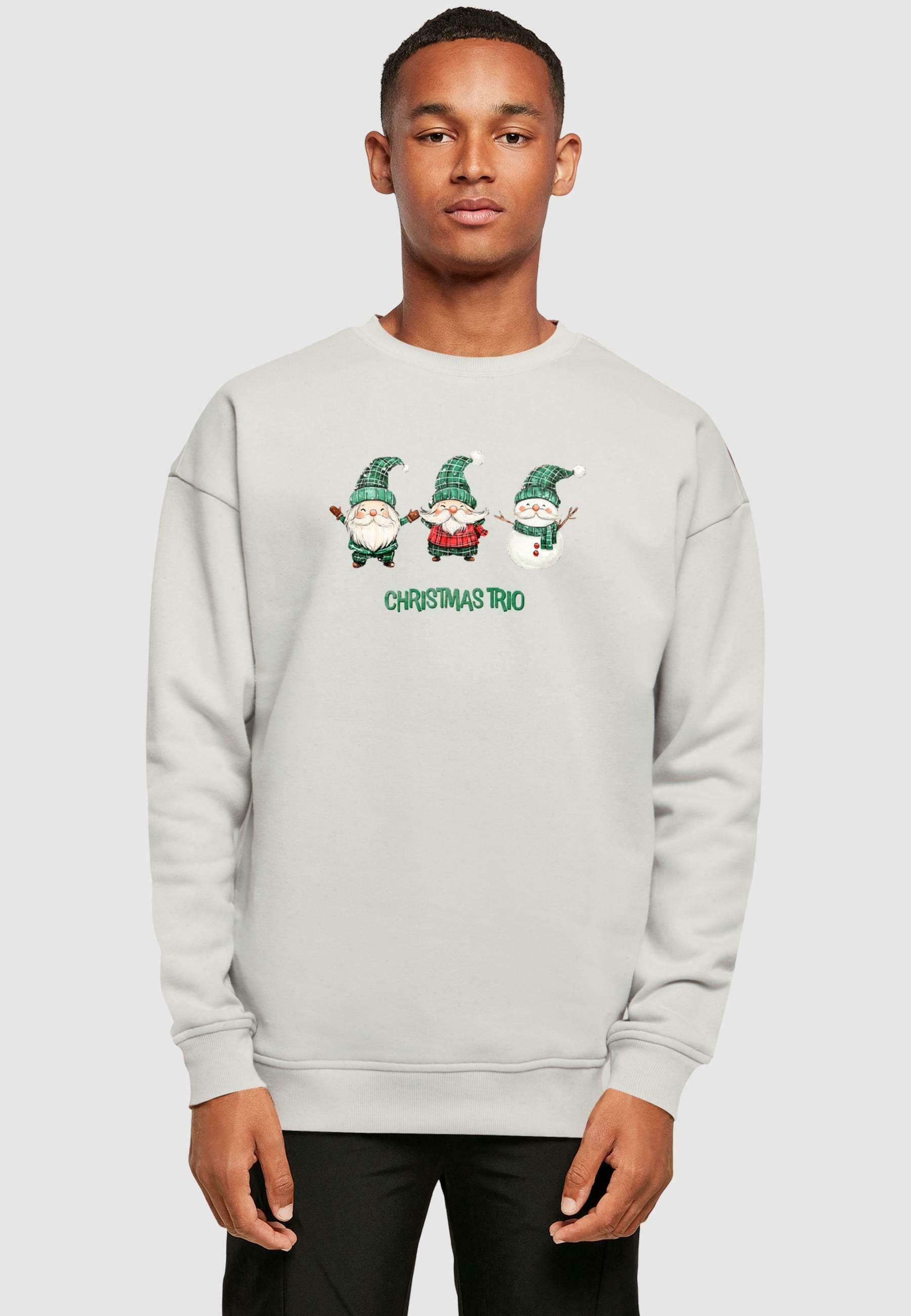 Merchcode CHRISTMAS SANTA TRIO CREWNECK Sudadera lightasphalt