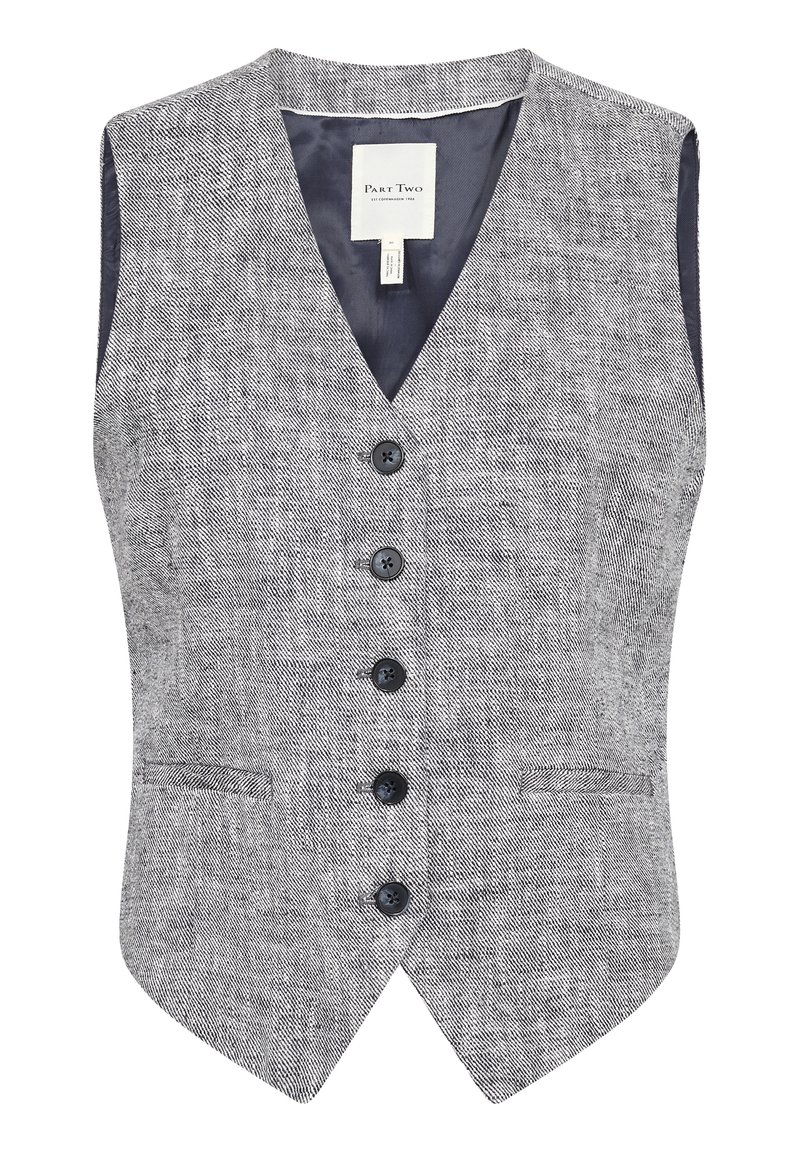 Part Two Bodywarmer blauw gemêleerd