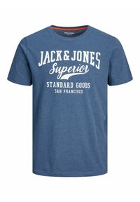 Jack & Jones LOGO - T-shirt imprimé - ensign blue