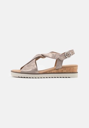 Sandalias de cuña - taupe