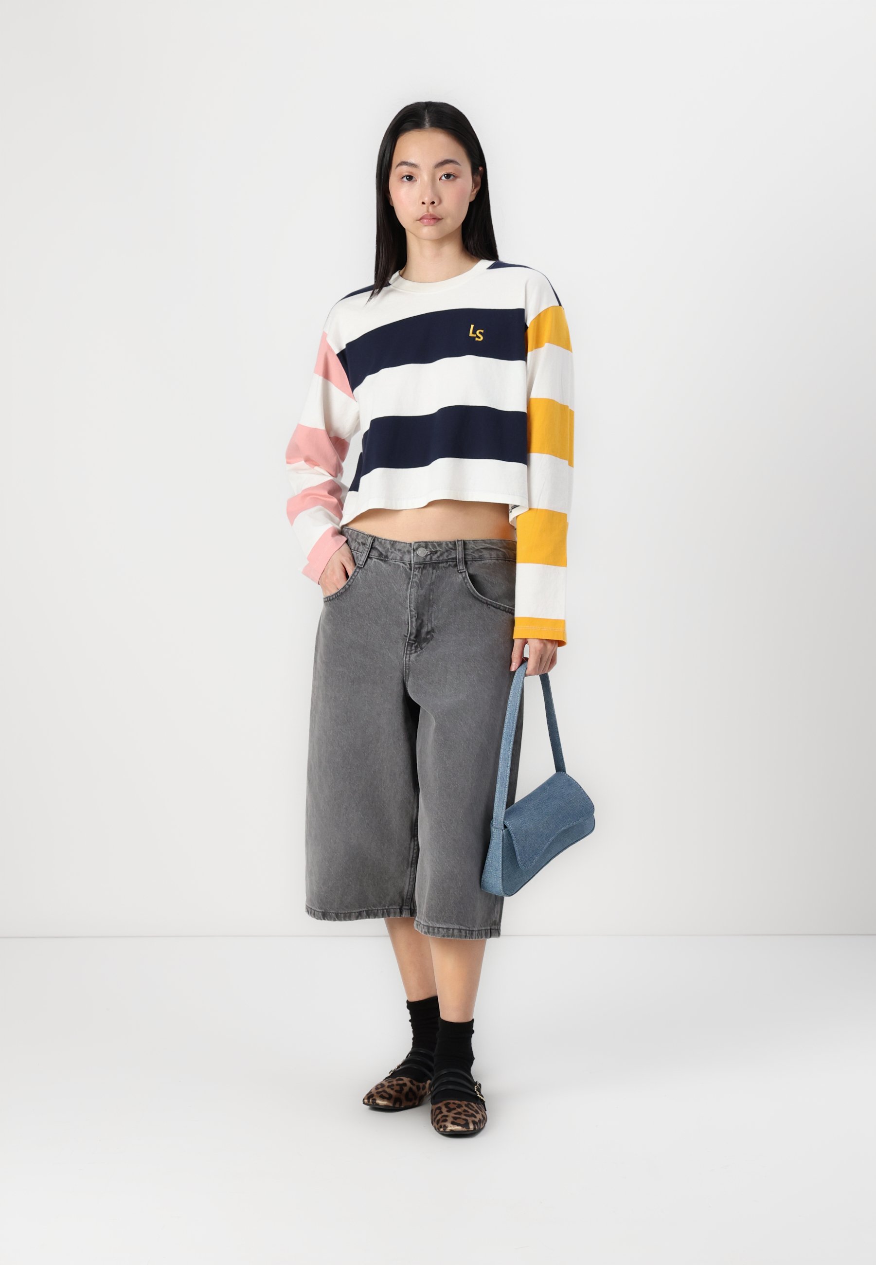 Levi's® CROPPED RUGBY - Long sleeved top - multi coloured/multi