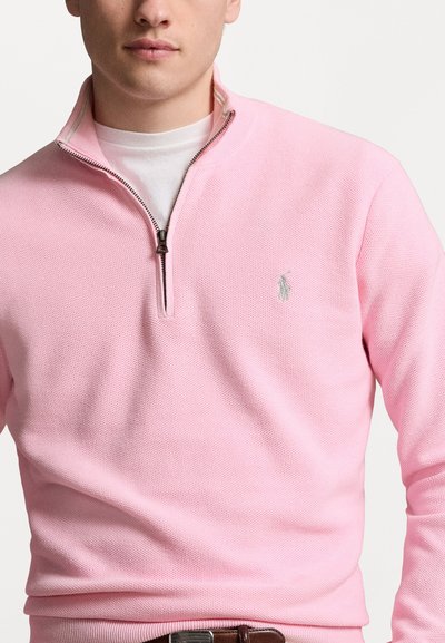 Polo Ralph Lauren KNIT COTTON QUARTER ZIP JUMPER - Džemperis - carmel pink