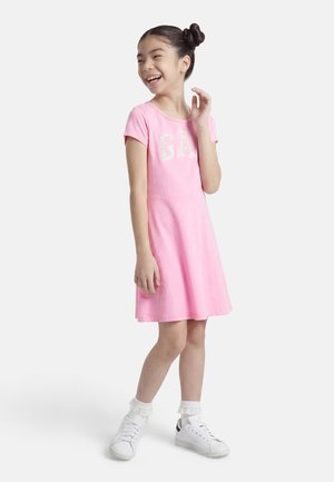 LOGO - Robe en jersey - parisian pink
