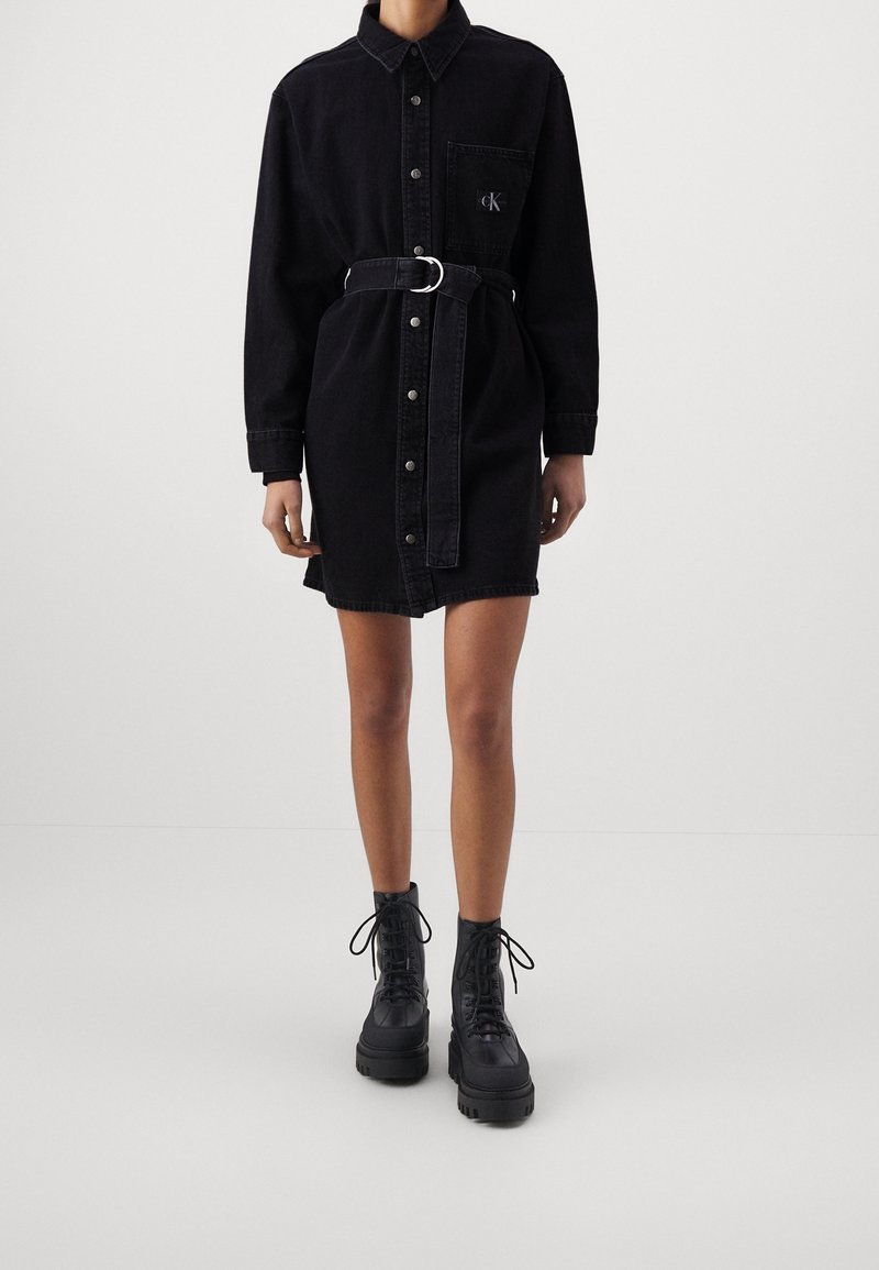 Calvin Klein Jeans Denim dress - black denim