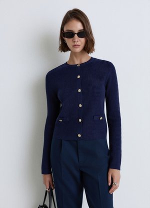 Calliope, MAGLIA TINTA UNITA - Cardigan - blu notte
