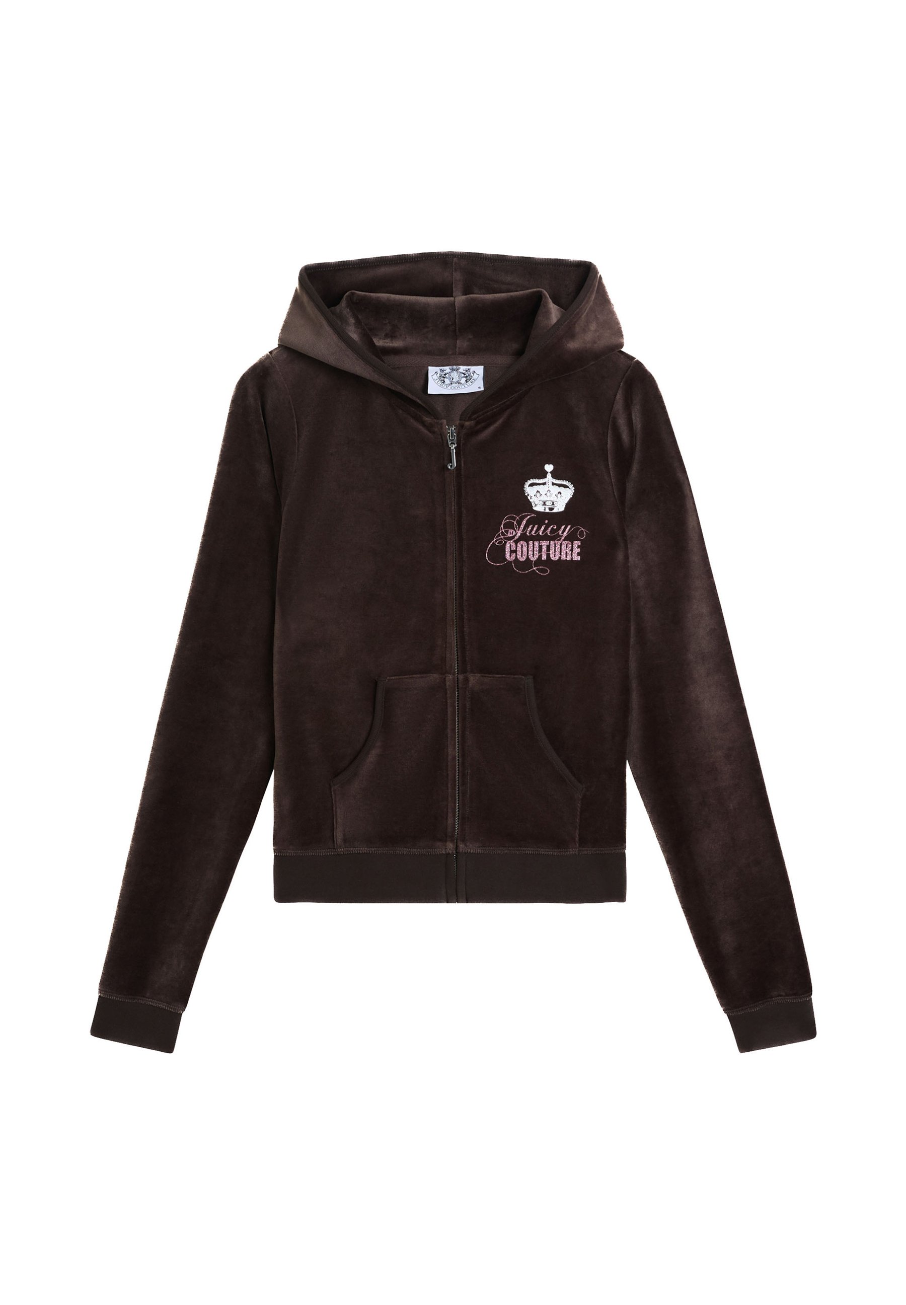 Juicy Couture HER MAJESTY ROBYN HOODIE - Zip-up sweatshirt - java