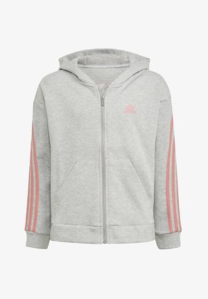 STRIPES FULL-ZIP HOODIE - Sweater met rits - grey