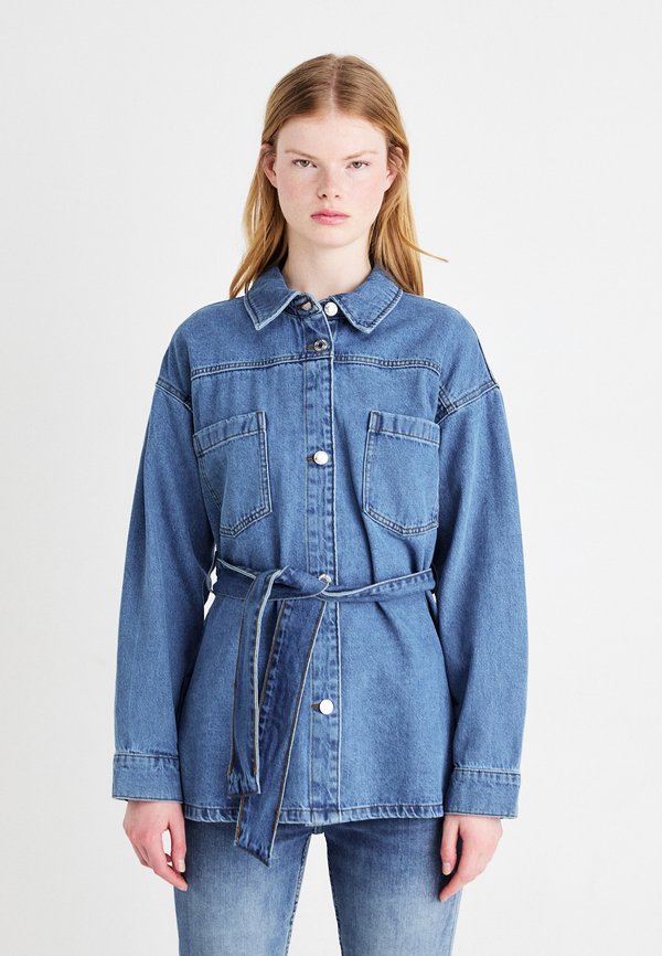 VMBEATRICE OVERSIZED BELT  - Denim jacket