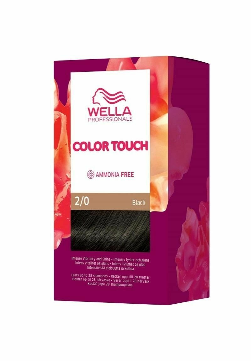 Wella - WELLA COLOR TOUCH PURE NATURALS 2/0 BLACK - Hårfärg - brown, Förstora