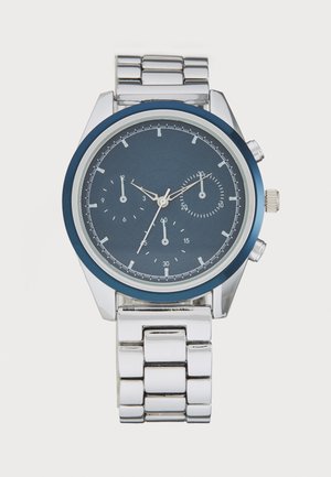 Pier One Montre - silver-coloured/blue