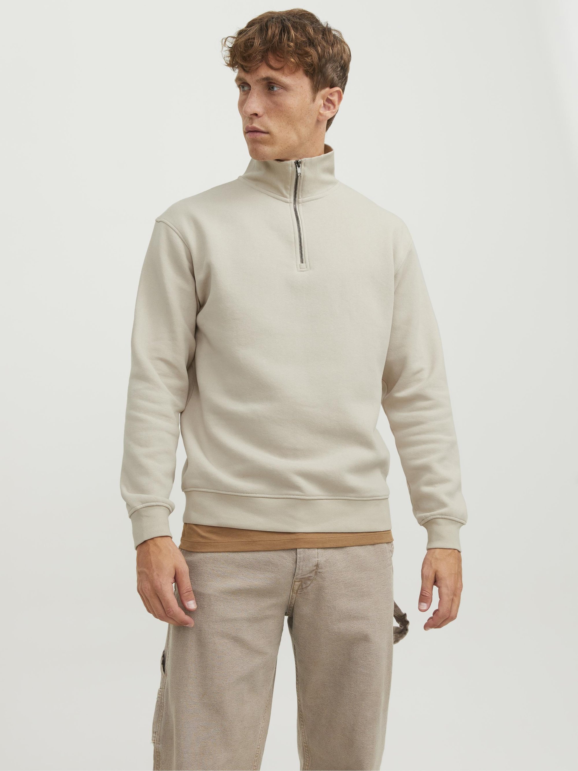 Jack & Jones JJEBRADLEY - Sweatshirt - moonbeam/beige - Zalando.de 