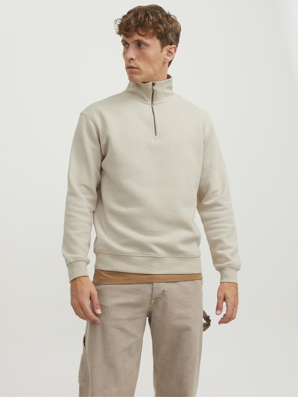 JJEBRADLEY HALF ZIP NOOS - Sweatshirt - moonbeam