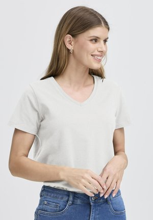 Fransa SHOULDER VTEE  - Základné tričko - blanc de blanc