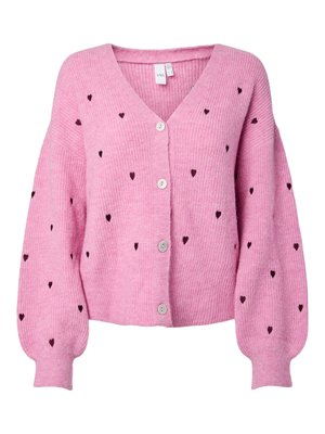 YAS YASFLEUR CARDIGAN - Kardigan - begonia pink