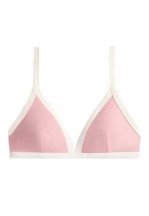 OYSHO, CONTRAST TRIM TRIANGLE BIKINI TOP - Bikini top - pink