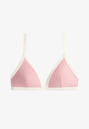OYSHO, CONTRAST TRIM TRIANGLE BIKINI TOP - Bikini top - pink