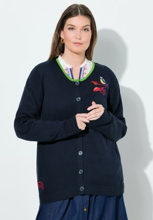 BIRD EMBROIDERED - Strickjacke - marine