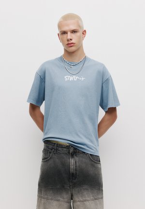 STWD CLOUDS - T-shirt con stampa - blue