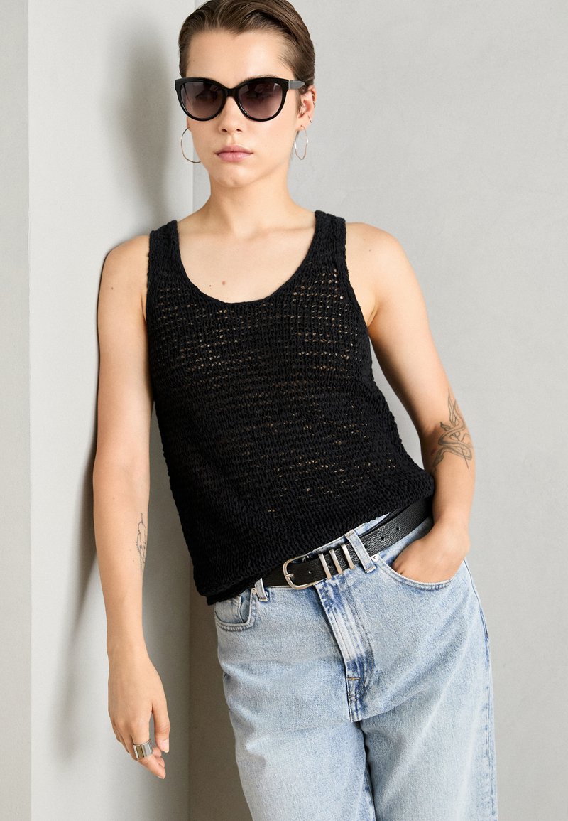 Marc O'Polo SLEEVELESS ROUNDNECK - Topper - black