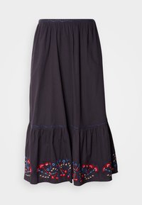 EMBROIDERED SKIRT - Maxiskjørt - charcoal