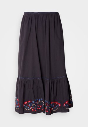 Scotch & Soda EMBROIDERED SKIRT - Maxiskj�ørt - charcoal