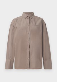 CLAROME FINE CRISPY POPLIN - Button-down blouse - walnut
