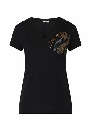 LIU JO, LIU JO V-NECK T-SHIRT - T-shirt imprimé - black